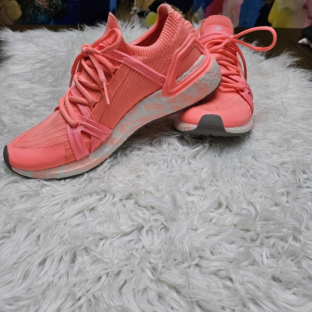 Stella McCartney Adidas Ultraboost 20 Uncaged Coral Running Shoes - Picture 2 of 5